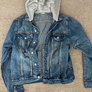 MNML denim hooded jacket